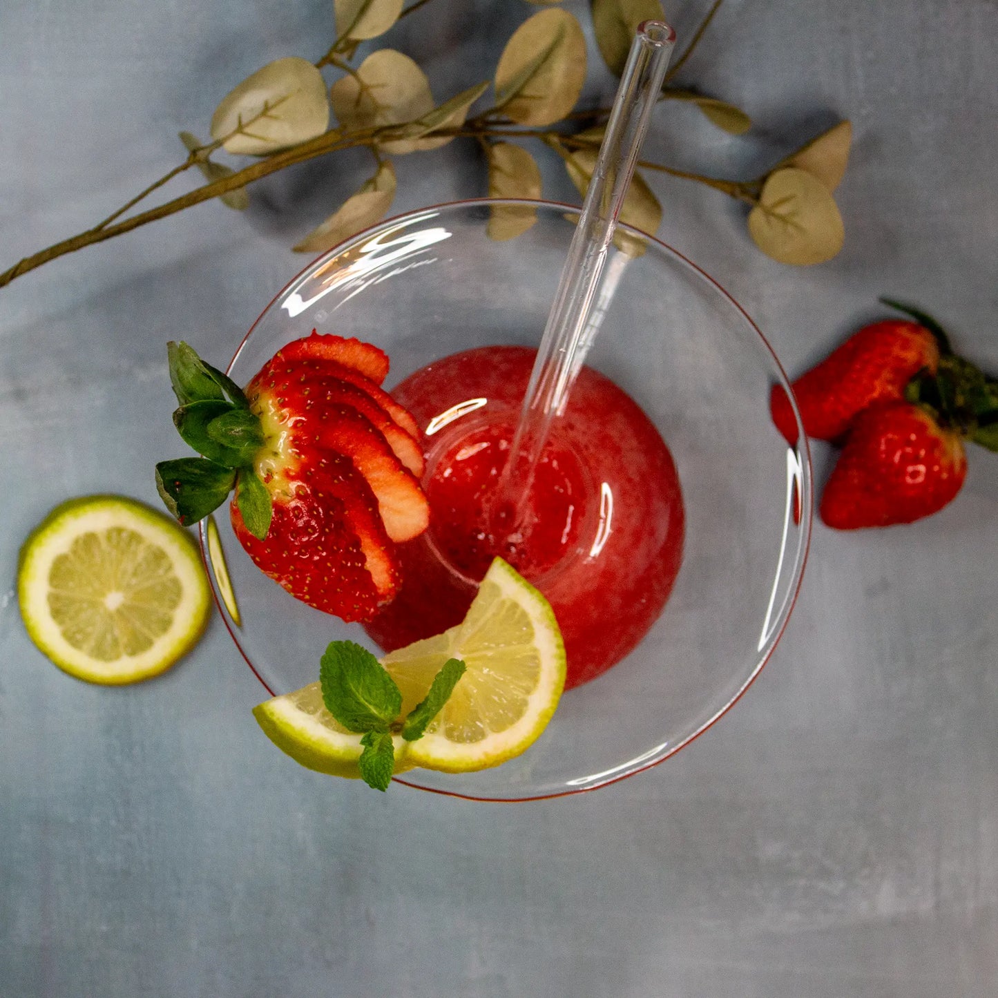 Frischer Erdbeersaft
