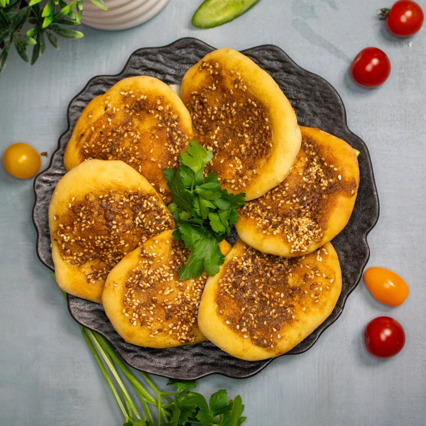 Zaatar-Fatayer (Orientalische Teigtaschen mit Zaatar)
