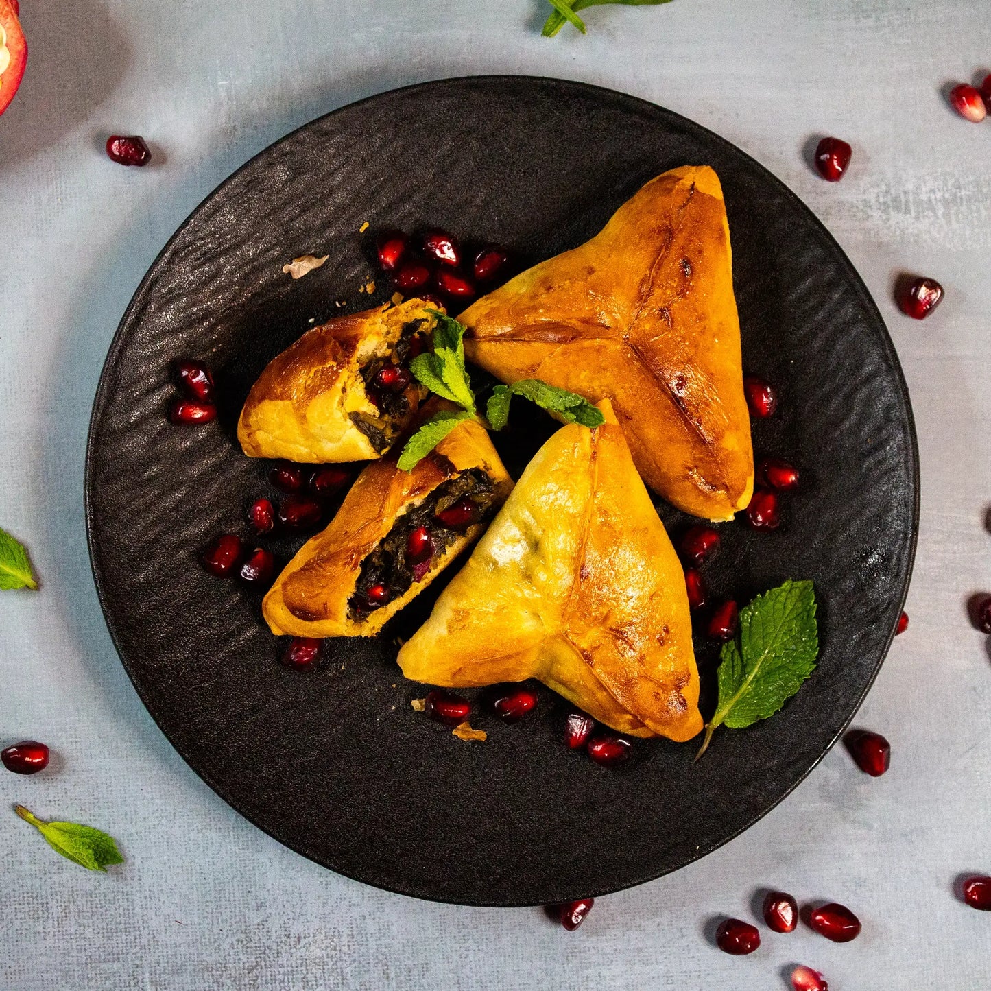 Spinat-Fatayer (Syrische Spinatpasteten)