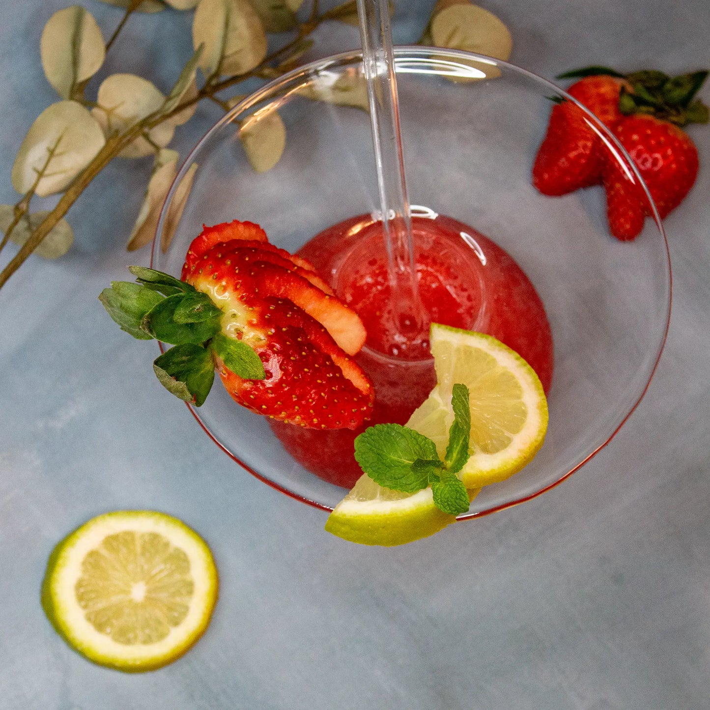 Frischer Erdbeersaft