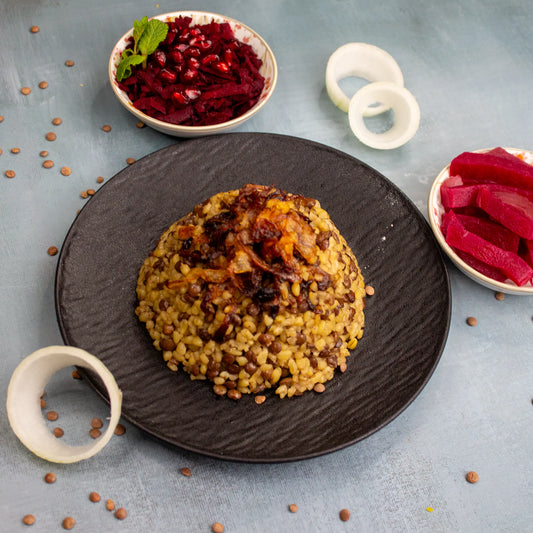 Mujaddara – Traditionelle Linsen mit Bulgur