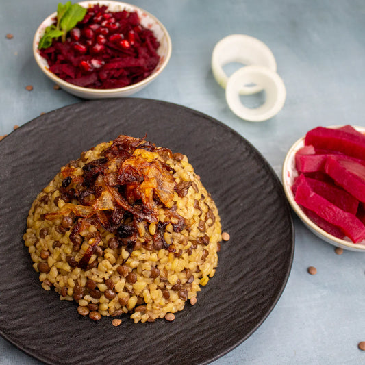 Mujaddara – Traditionelle Linsen mit Bulgur