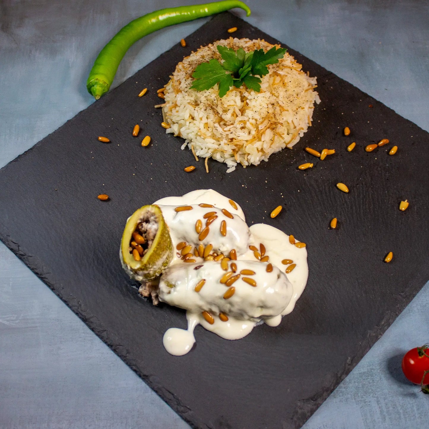 Gefüllte Zucchini in Joghurtsauce (Kousa bi Laban)